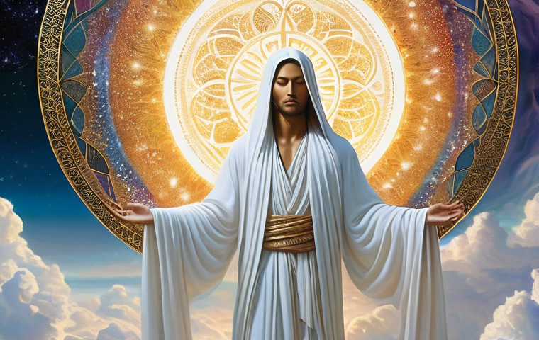 멜키세덱과 신비의 사제 - **Prompt 1: The Blessing of Abram**
    A majestic Melchizedek, portrayed as a wise and ancient king...
