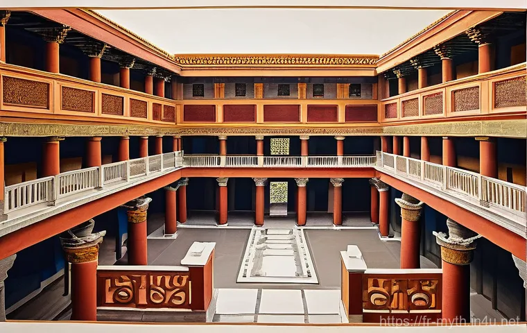 미노타우로스와 미궁 전설 - **Prompt 2: Theseus and Ariadne's Alliance**
    "In a grand, subtly lit chamber within the opulent ...