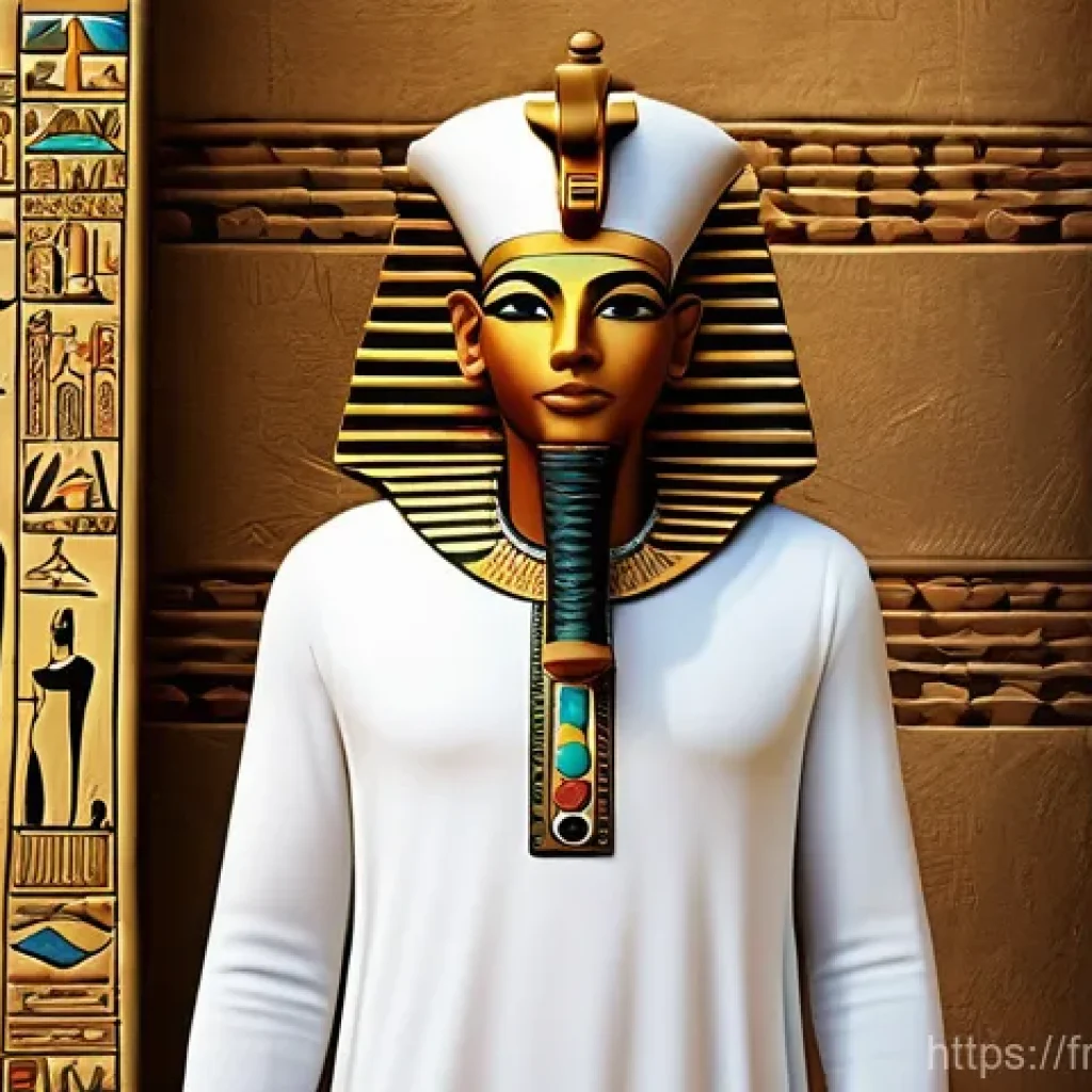오시리스와 죽음의 신 - **A Benevolent Pharaoh's Reign and Looming Betrayal:**
An opulent scene in ancient Egypt, depict...