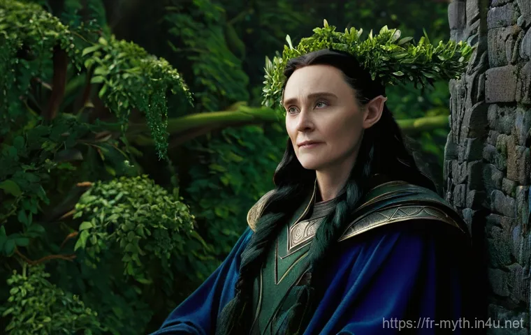 발두르의 죽음과 예언 - **Prompt:** A majestic and serene scene set in ancient Asgard. The beautiful goddess Frigg, radiatin... 발두르의 죽음과 예언 - **Prompt:** A majestic and serene scene set in ancient Asgard. The beautiful goddess Frigg, radiatin...