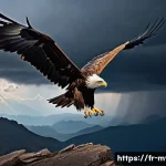 하르피이와 바람의 요괴 - **Prompt: Ancient Harpy in Stormy Skies**
    "A formidable Harpy in mid-flight, soaring through a t...