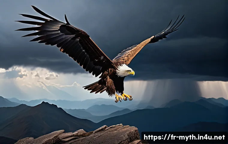 하르피이와 바람의 요괴 - **Prompt: Ancient Harpy in Stormy Skies**
    "A formidable Harpy in mid-flight, soaring through a t...